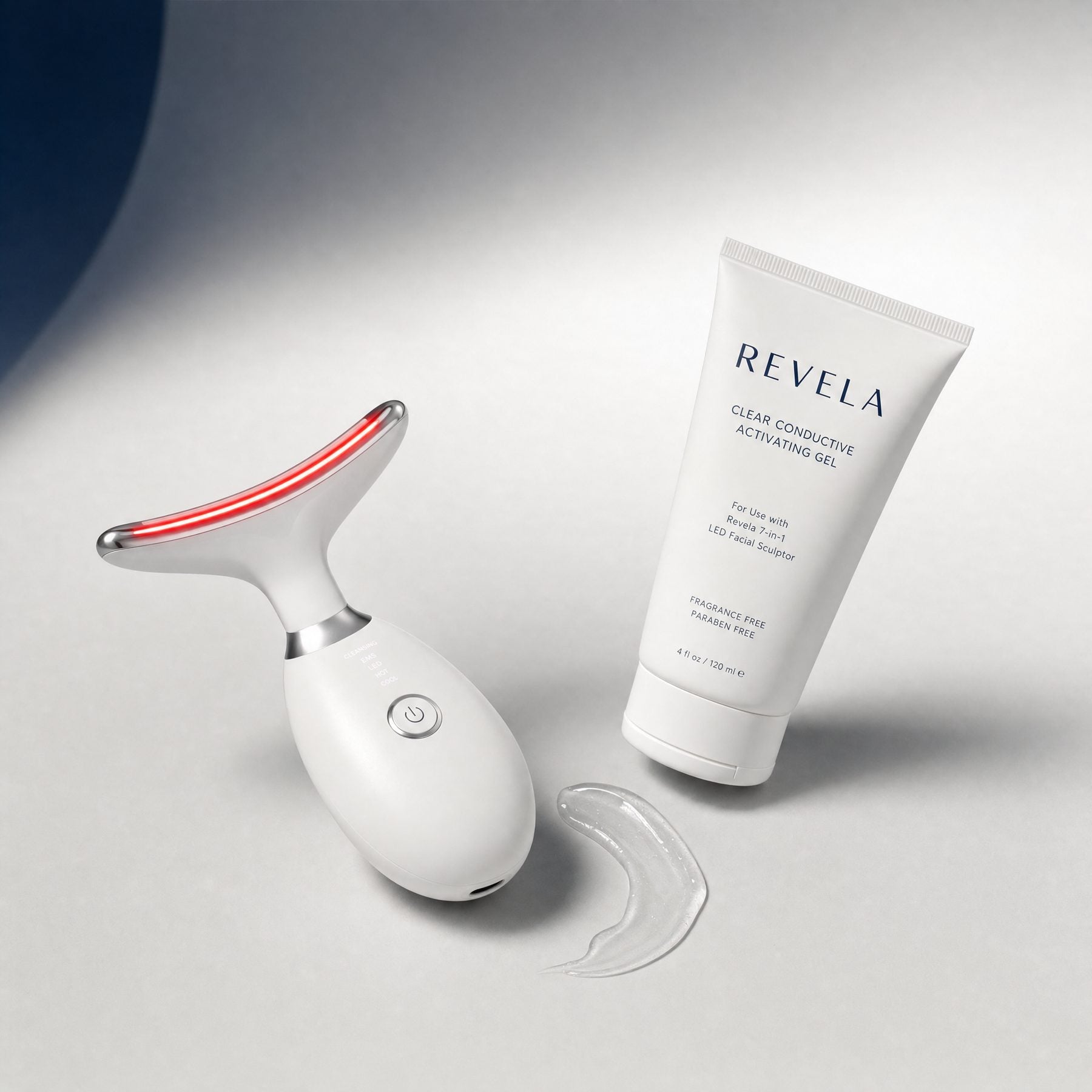 Revela device with activating gel